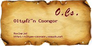 Oltyán Csongor névjegykártya